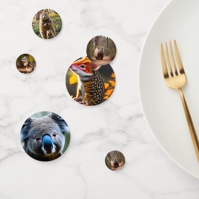 Confeti para mesa de fauna australiana (Grupo)
