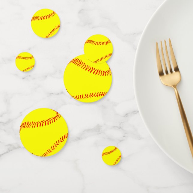 Confeti para mesa de fiesta de Softball Fastpitch (Grupo)