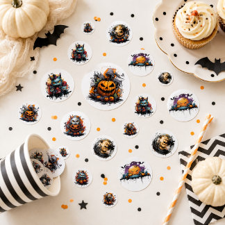 Confeti para mesa de Halloween | Gatos negros, Cal
