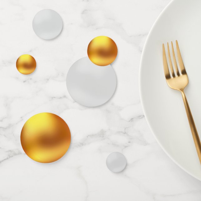 Confeti para mesa de oro y plata (Grupo)