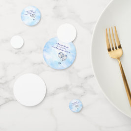 Confeti para mesa de shower de bebé con estilo chi