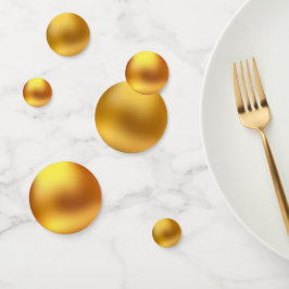 Confeti para mesa dorado