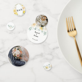 Confeti para Recepción de Boda de Limones y Rosas