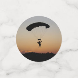 Confeti Paracaídas de Skydiver en Sunset Sky Diver