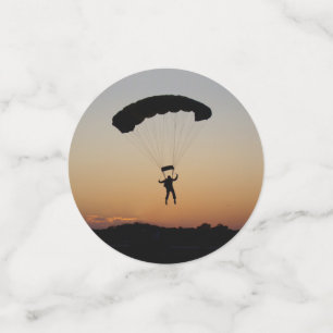 Confeti Paracaídas de Skydiver en Sunset Sky Diver