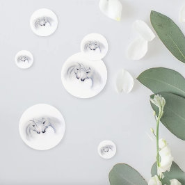 Confeti Pareja de amor de Unicornios blancos