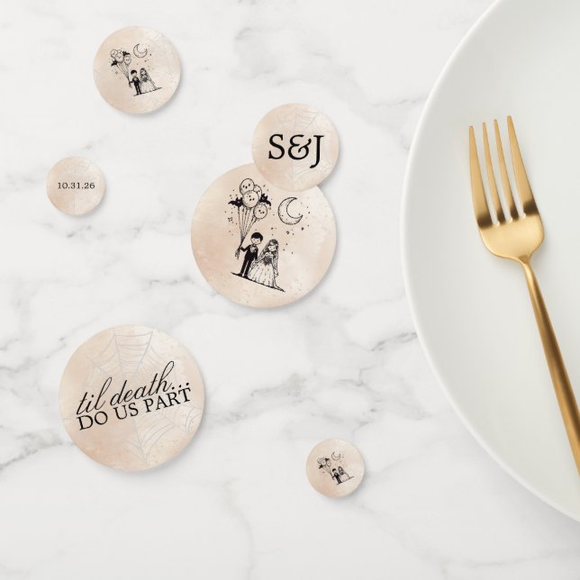 Confeti Pareja pequeña y fantasmal (Grupo)