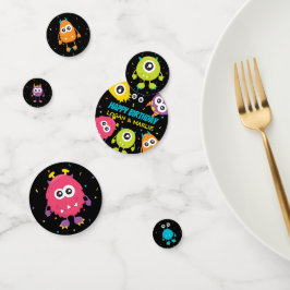 Confeti Partido de Cumpleaños del Monstruo Conjunto