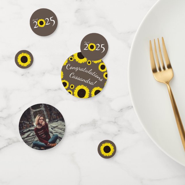 Confeti Partido de Graduación del País Sunflowers (Grupo)