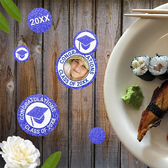Confeti Partido Grad Glam Navy Cap Photo Graduation (Subido por el creador)