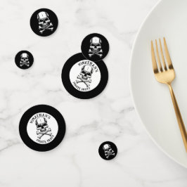 Confeti Partido Pirata de Adultos Buques Skull