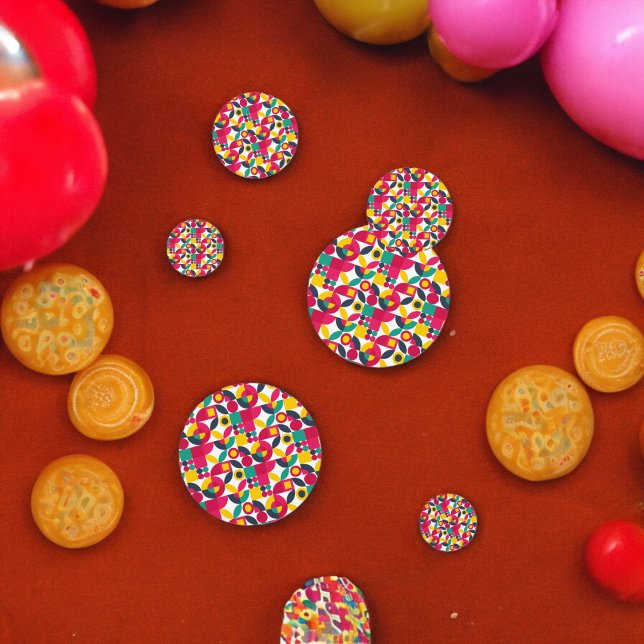 Confeti Partido temático (pink bauhaus party confetti,kids birthday party,baby shower,graduation,nightparty,throw fun confetti)