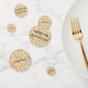 Confeti Pascua hebrea Seder Matzah