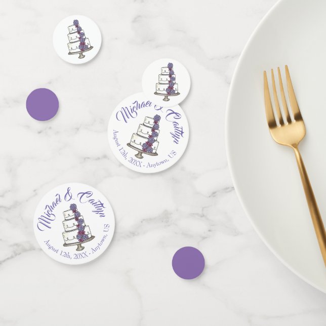 Confeti Pastel de Boda floral en niveles de Rosas de escar (Grupo)