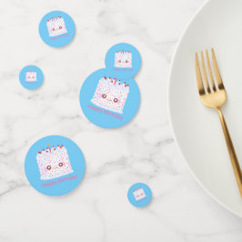 Confeti Pastel de cumpleaños con espoleta de espuma blanca