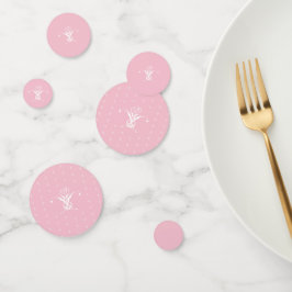 Confeti Pastel de Flores Blancas Pascua Rosa