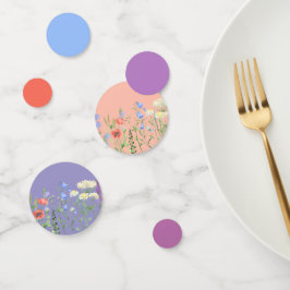 Confeti Pastel de flores silvestres acuáticas