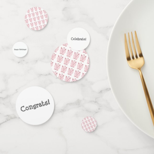 Confeti Patrón de cerdo de corte (Grupo)