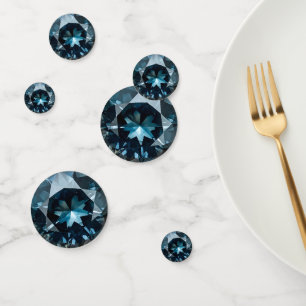 Confeti Patrón de cristal azul
