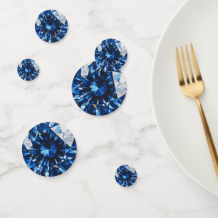 Confeti Patrón de cristal de zafiro