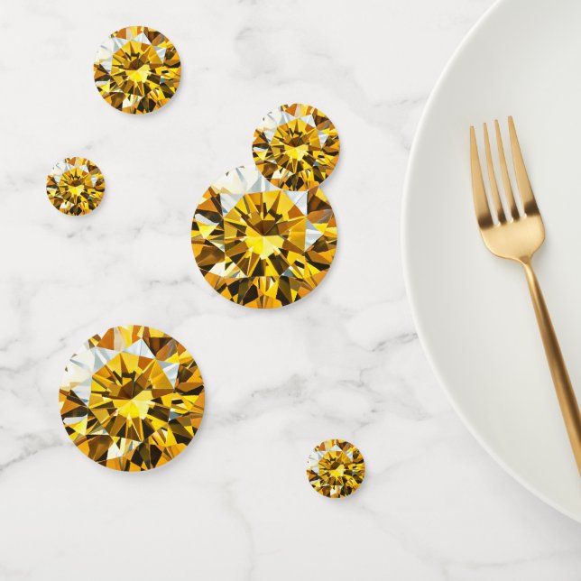 Confeti Patrón de diamante amarillo (Grupo)