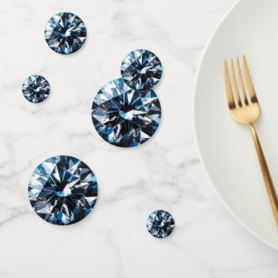 Confeti Patrón de diamante azul oscuro
