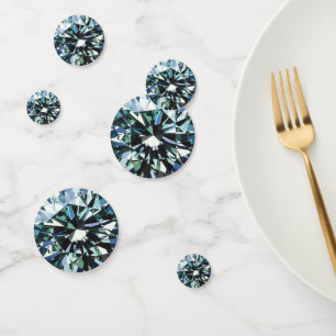 Confeti Patrón de diamantes de cristal verde claro