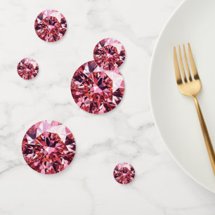 Confeti Patrón de diamantes rosa