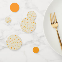 Confeti Patrón de flor del naranja Beige Retro Y2K 70