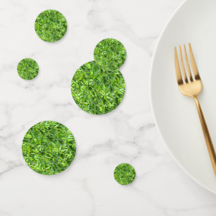 Confeti Patrón de hojas verdes frondosas - Naturaleza Botá