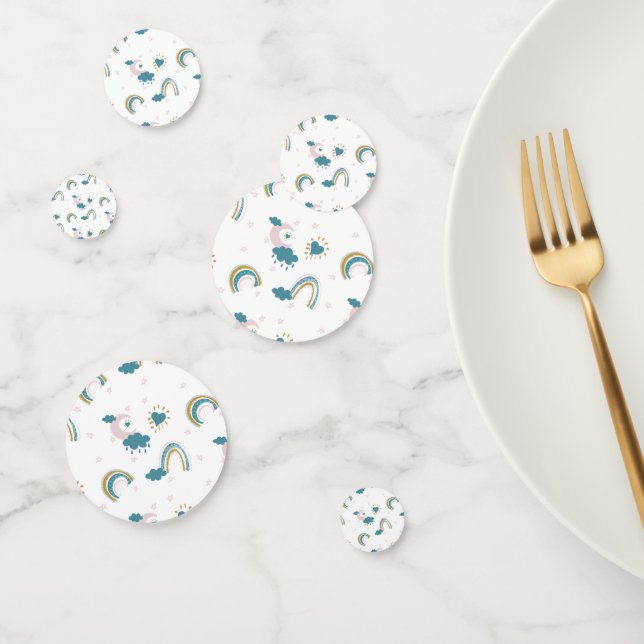 Confeti Patrón Pastel de Bebé Arcoiris - Enfermera caprich (Grupo)