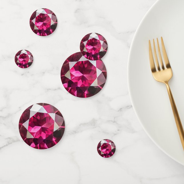 Confeti Patrón Ruby Gemstone (Grupo)