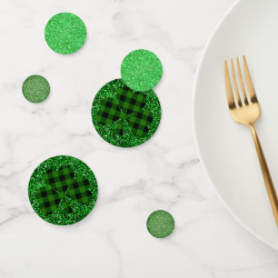 Confeti Patrón verde del purpurina brillante del Día de Sa