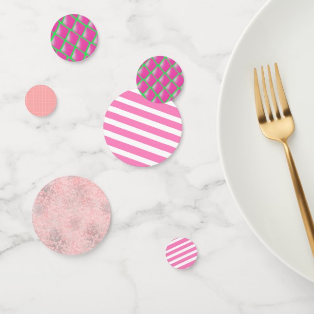 Confeti Patrones rosa mezclados (Grupo)