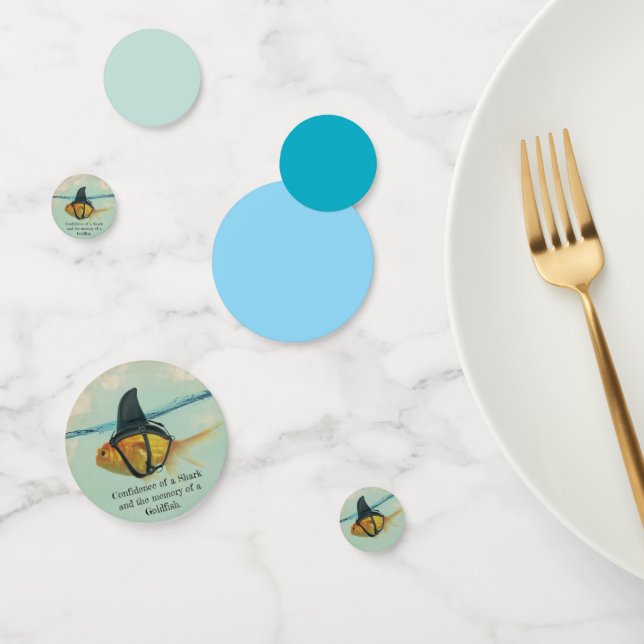 Confeti Peces de oro con aleta de tiburón (Grupo)