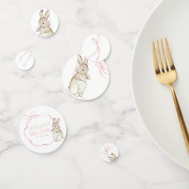 Confeti Pedro rosa el conejo Beatriz Chica Baby Shower