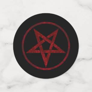 Confeti Pentagram del diablo Rojo