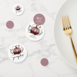 Confeti Pequeña Calabaza Cae Baby Shower Rosa