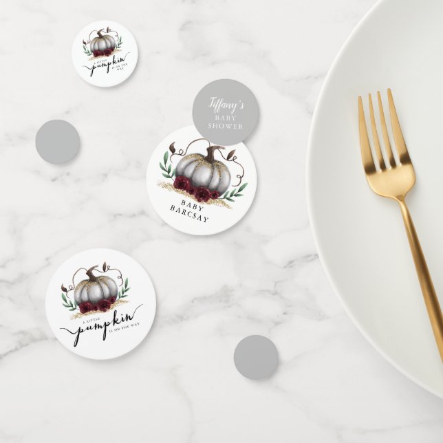 Confeti Pequeña Calabaza Cae Género neutro de Baby Shower (Grupo)