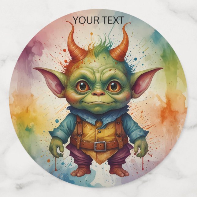 Confeti Pequeña criaturita alegre y divertida (Reverso grande)