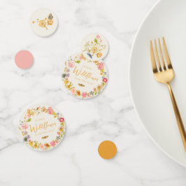 Confeti Pequeño Baby Shower botánico de flores silvestres