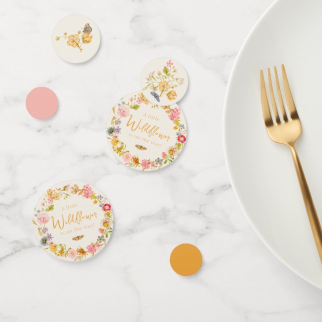 Confeti Pequeño Baby Shower botánico de flores silvestres (Grupo)