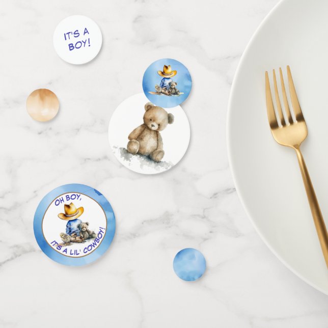 Confeti Pequeño Cowboy Thalem Baby Shower (Grupo)