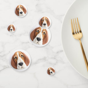 Confeti Perro Basset Hound Inspirado en 3D