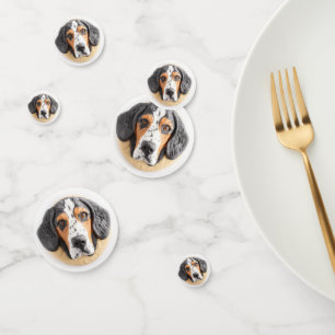 Confeti Perro Bluetick Coonhound Inspirado en 3D