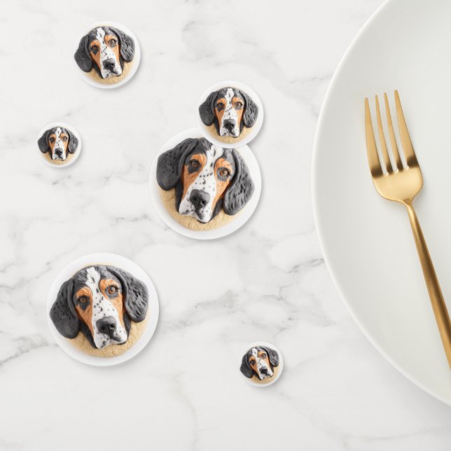 Confeti Perro Bluetick Coonhound Inspirado en 3D (Grupo)
