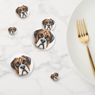 Confeti Perro Boxer Inspirado en 3D