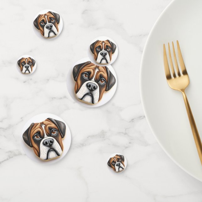 Confeti Perro Boxer Inspirado en 3D (Grupo)