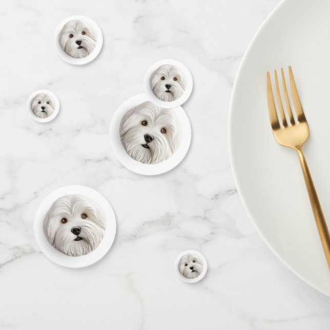 Confeti Perro Coton De Tulear Inspirado en 3D (Grupo)