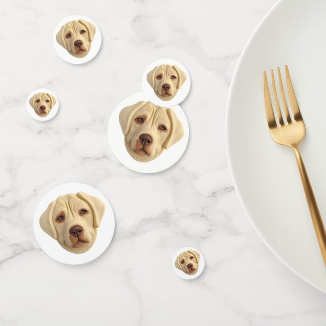 Confeti Perro Labrador Inspirado en 3D (Grupo)